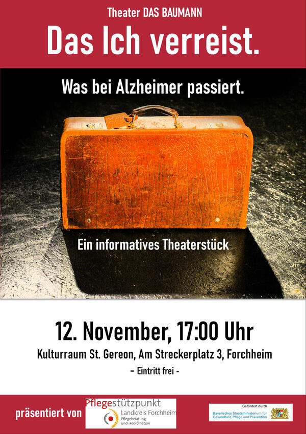 Bild vergrößern: Flyer zum Theaterstück über Alzheimer